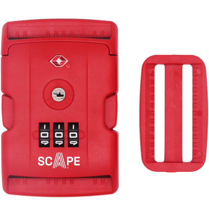 Scape Travel Correa para maleta con combinación E0121 roja